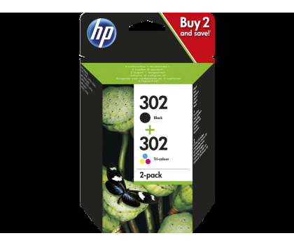Tusz HP Zestaw 302 BK + CMY Instant Ink